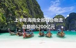 上半年海南全省社会物流总额超6200亿元